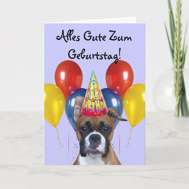 ¡Alles Gute Zum Geburtstag! Tarjeta Boxer de Cumpl (Anverso)