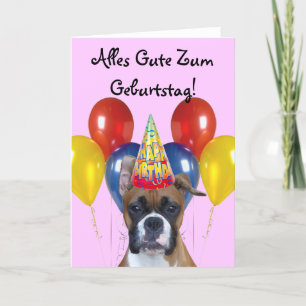 ¡Alles Gute Zum Geburtstag! Tarjeta del boxeador