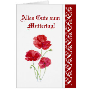 Alles Gute zum Muttertag Red PoppiesFlores Jardín