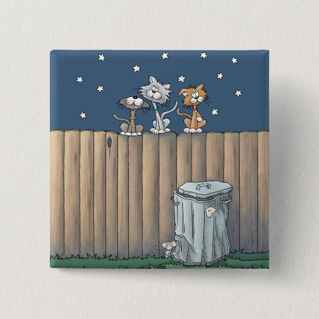 Alley Gats en un botón de valla (Anverso)