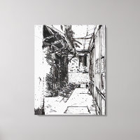 Alleyway Saigon Vietnam Cityscape Pen y arte de la