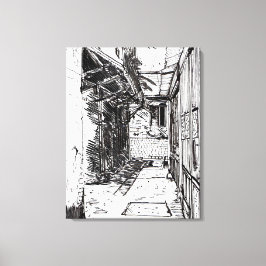 Alleyway Saigon Vietnam Cityscape Pen y arte de la