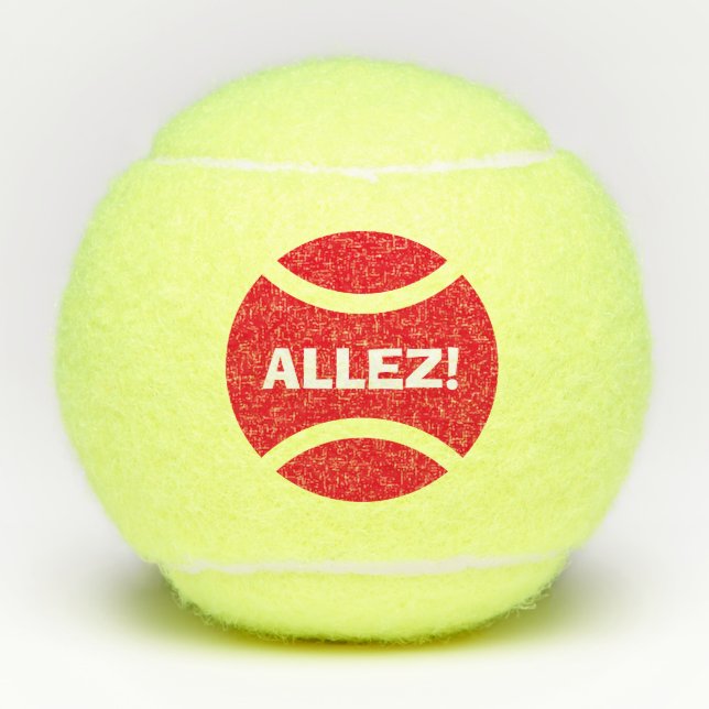 ¡Allez! Idea de regalo de pelotas de tenis persona (Anverso)
