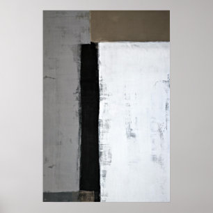 "Allí es" arte abstracto del gris y de Brown