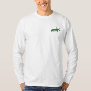 Alligador con camisa de manga larga de la boca de