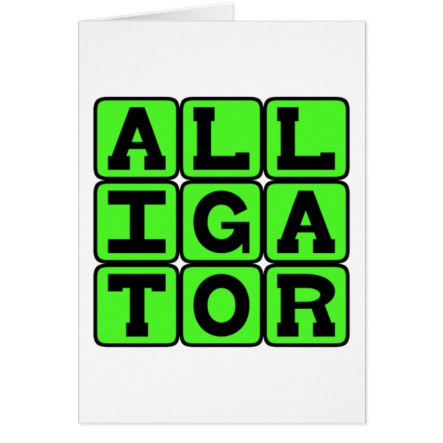 Alligador, Reptil Semiacuático (Frente)