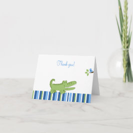Alligator Folded Gracias notas - Azul/Verde