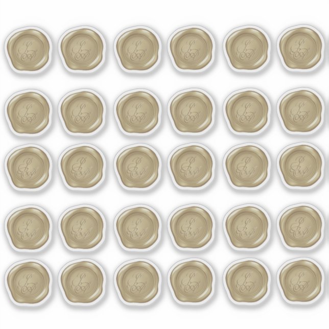 Allison1 Pegatina de sellos de cera de oro amarill (Anverso)