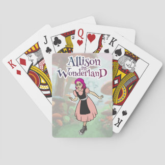 Allison en cartas de juego de Wonderland