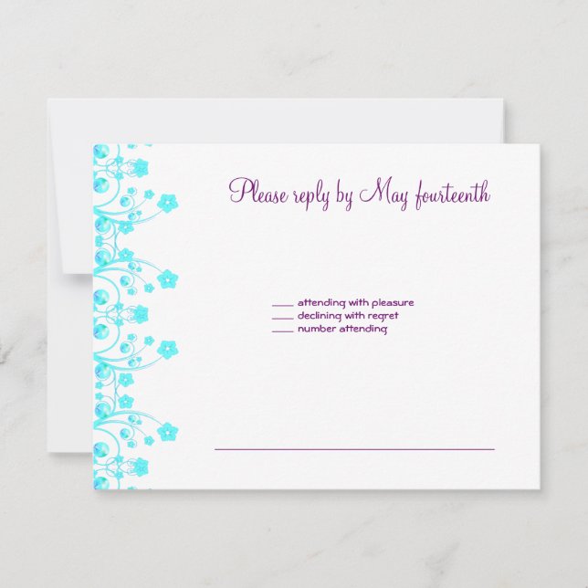 Allison Rachel Flowers & Pearls RSVP (Anverso)