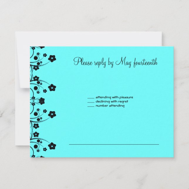Allison Rachel Flowers & Pearls RSVP (Anverso)