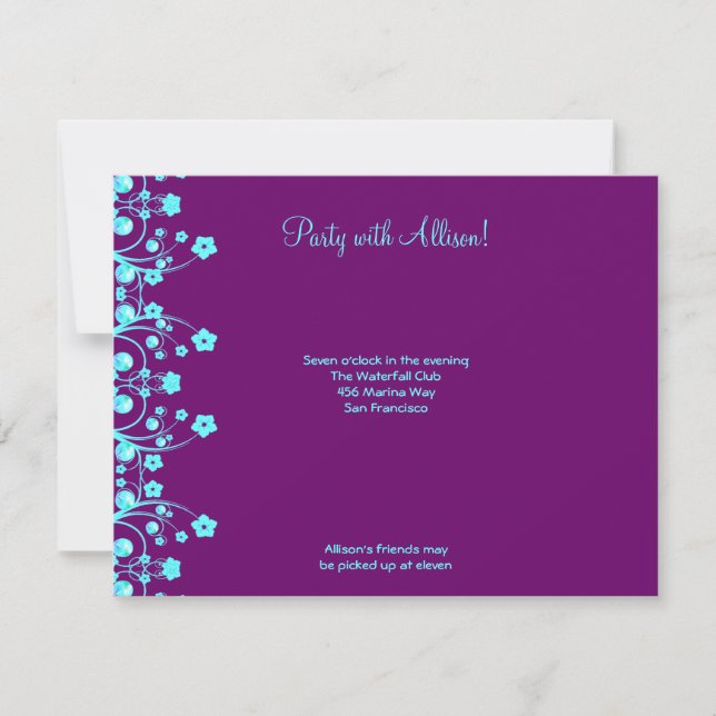 Allison Rachel Flowers & Pearls RSVP (Anverso)
