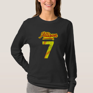 Allison Softball No #7 Jersey Número 7 Catcher & P