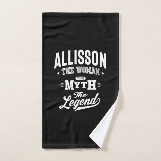 Allisson Nombre personalizado regalo de cumpleaños (Toalla de mano)