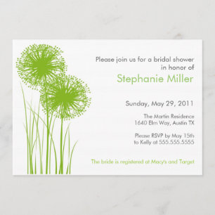 Allium en la invitación de la ducha de la hierba