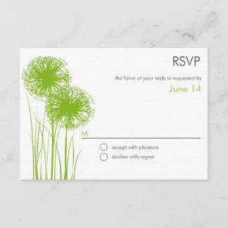 Allium en tarjeta de respuesta de gramíneas RSVP
