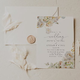 Allure - Invitación a Boda de Rosas Blancas y Resp