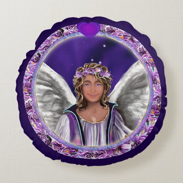Alma morada Aleta redonda Almohada (Anverso)