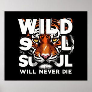 "Alma salvaje - Fierce Tigre Ojos Arte Motivaciona