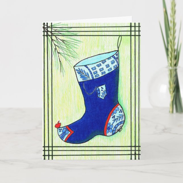 Almacenamiento azul del navidad de Hanbok (Anverso)