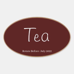 Almacenamiento de alimentos Pegatinas de cocina-Té