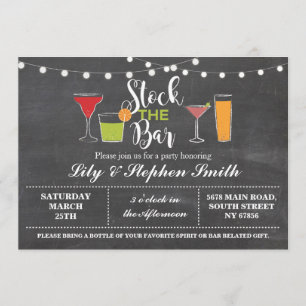 Almacenar La Invitación De La Ducha De La Barra De