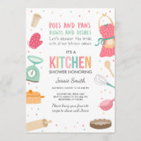 Almacene cocinar nupcial de la invitación de la