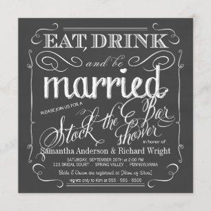 Almacene la invitación de la ducha de la boda de