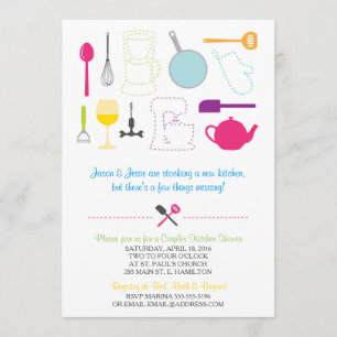 Almacene la invitación de la ducha de la cocina
