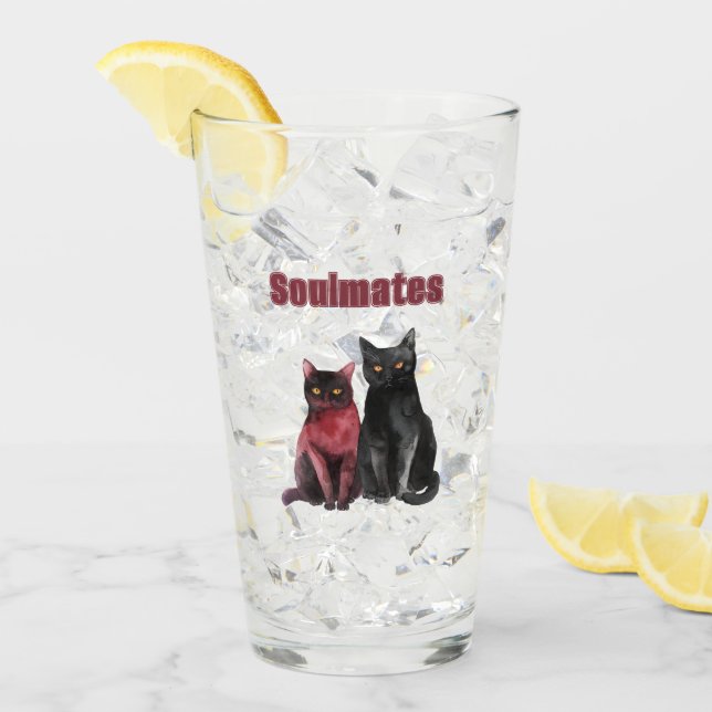 Almas Gemelas Gatos Rojos Negros (Anverso (hielo))