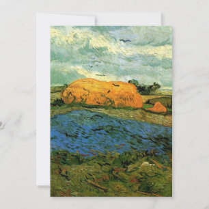 Almiares bajo un cielo lluvioso de Vincent van Gog