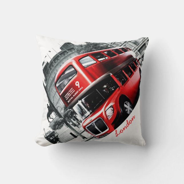 Almohada 16" de GRIG-STYLE Londres BusThrow x 16" (Anverso)