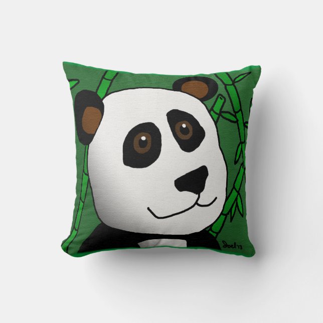 Almohada 16x16 de la panda (Anverso)