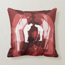 Almohada abstracta 5 del tema del golf de la