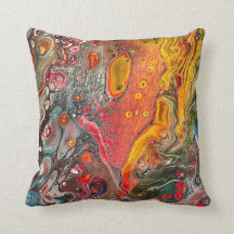 Almohada abstracta anaranjada