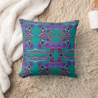 almohada abstracta azul brillante
