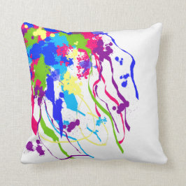 Almohada abstracta brillante y colorida de la