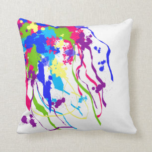 Almohada abstracta brillante y colorida de la