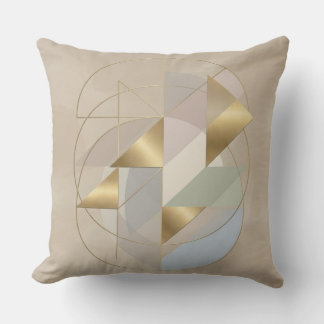 Almohada abstracta con acento dorado | Hogar moder