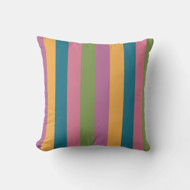 almohada abstracta con rayas verticales (Anverso)