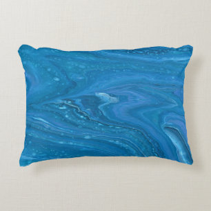 Almohada abstracta Cool Blue Eagle Eye 3