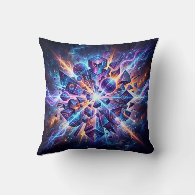 Almohada abstracta cósmica (Reverso)