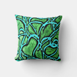 Almohada abstracta de algodón.