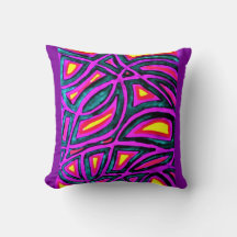 Almohada abstracta de algodón para lanzar.
