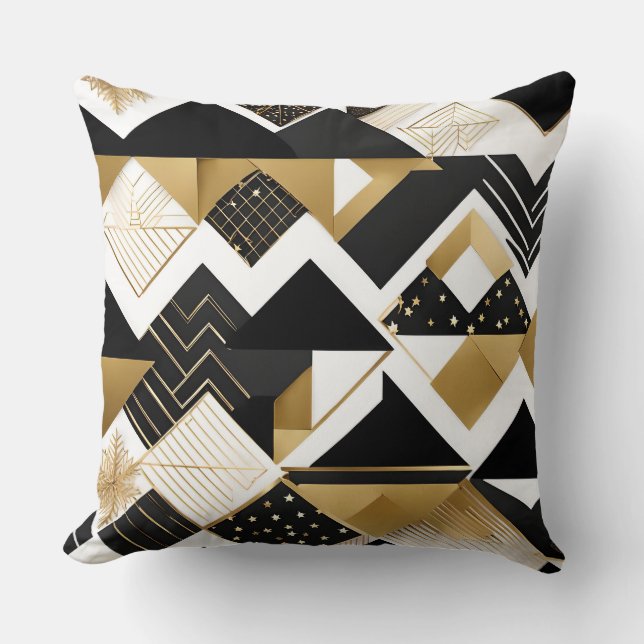 almohada abstracta de diamantes de navidad (Anverso)
