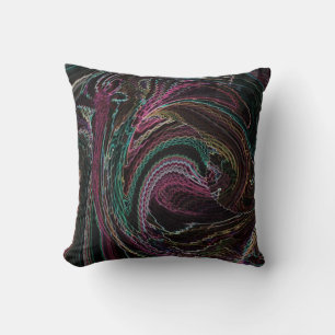 Almohada abstracta de gallo con luces eléctricas