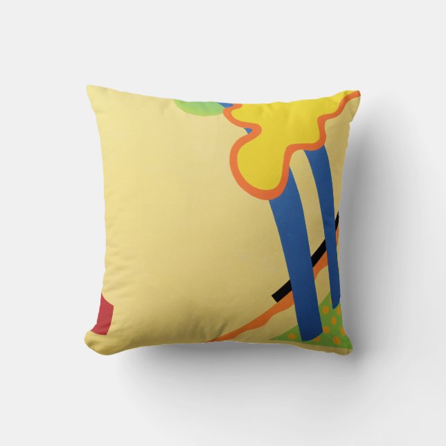 Almohada abstracta de la categoría azul 3 (Anverso)