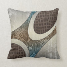 Almohada abstracta de la impresión de Croc del