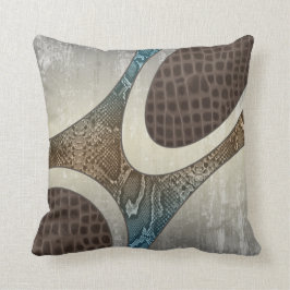 Almohada abstracta de la impresión de Croc del