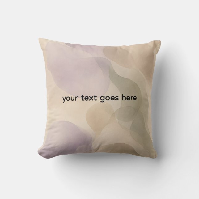 Almohada abstracta de lavanda para tirar (Anverso)